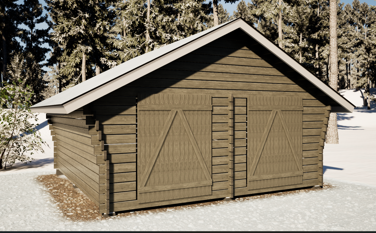 Hirsilato R-XXL (25m²) Rakomallinen Pihavarasto kuva 4