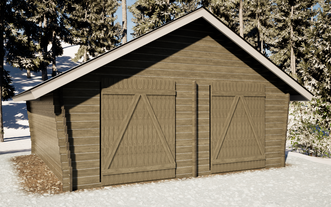 LP Garden U-XXL (25 m²) Vinoumpiseinäinen pihavarasto kuva 4
