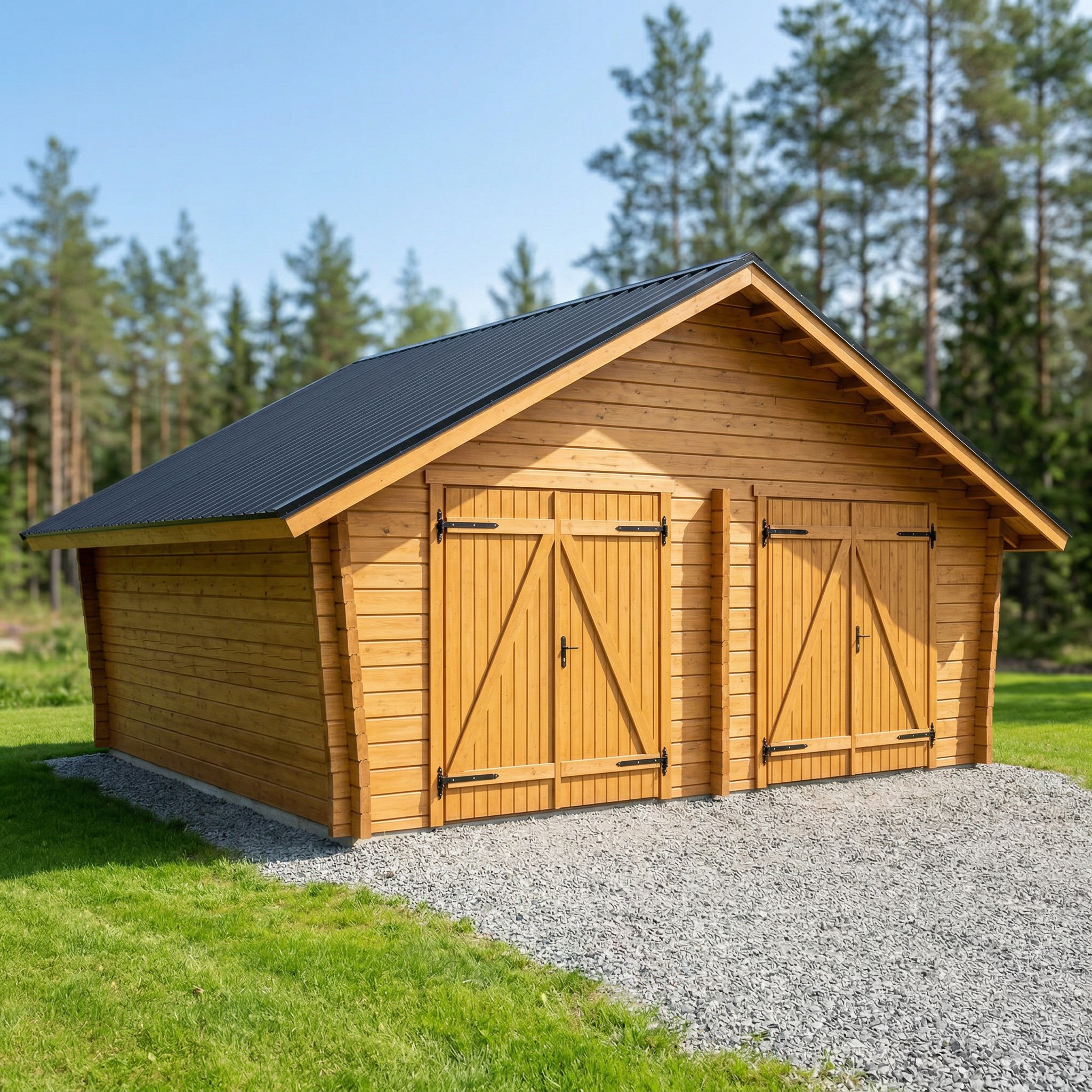LP Garden U-XXL (25 m²) Vinoumpiseinäinen pihavarasto kuva 3