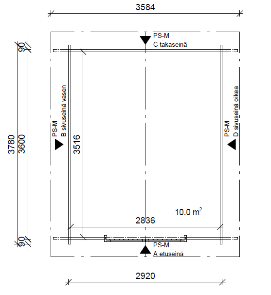 Timmerlador PS-M Pulpettak 10,5m² - Timmerlador - 6424110257101 - 3