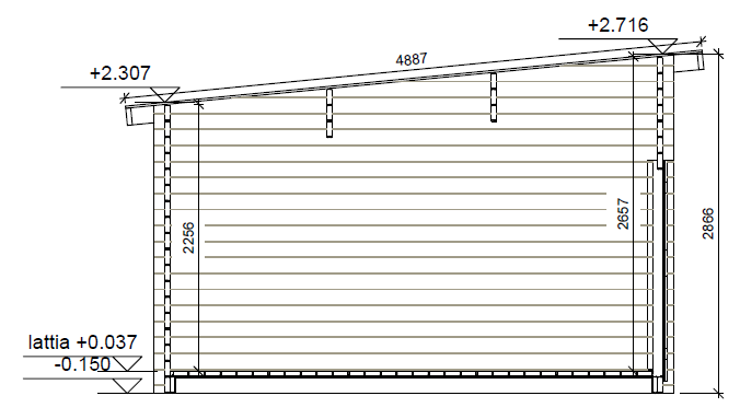 Timmerlada PS-L Pulpettetak 16,8m² - Timmerlador - 6424110257118 - 4