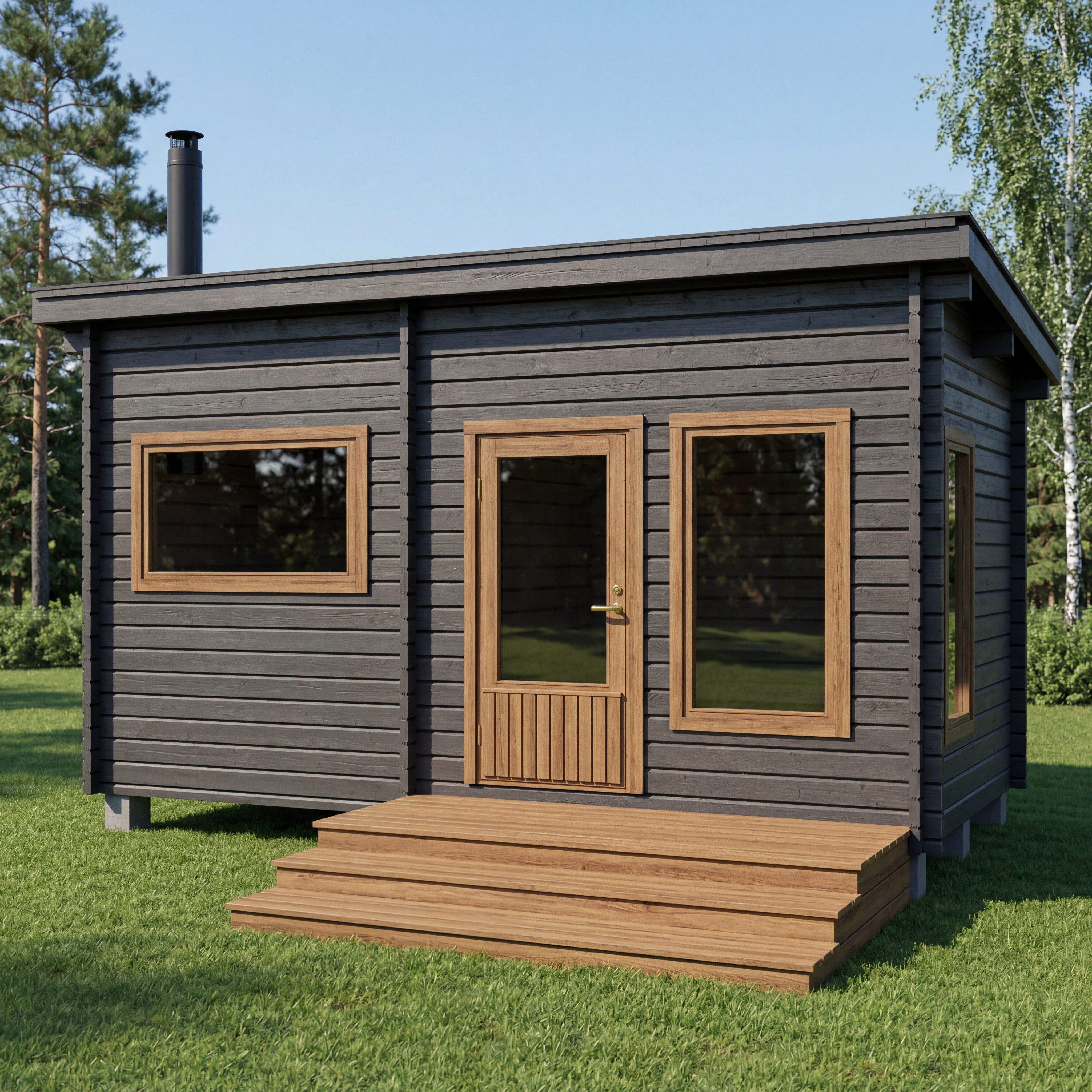 Gårdsbastu Saana 12 - Utomhusbastun - 6424110257309 - 2