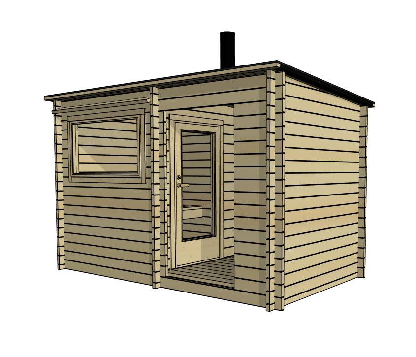 Sauna, Kuutio Plus - Katoksella kuva 5