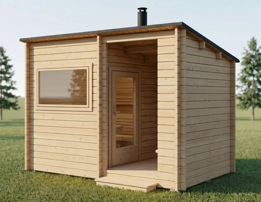 Sauna, Kuutio Plus - Katoksella kuva 4