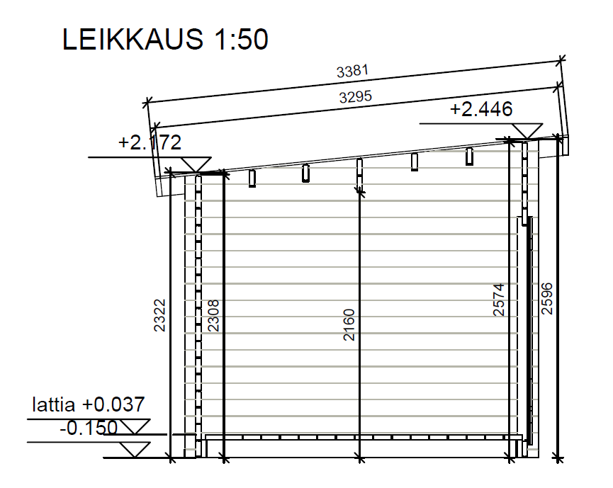 LP Garden PS-S (6,7 m²) Pulpettikattoinen pihavarasto kuva 6