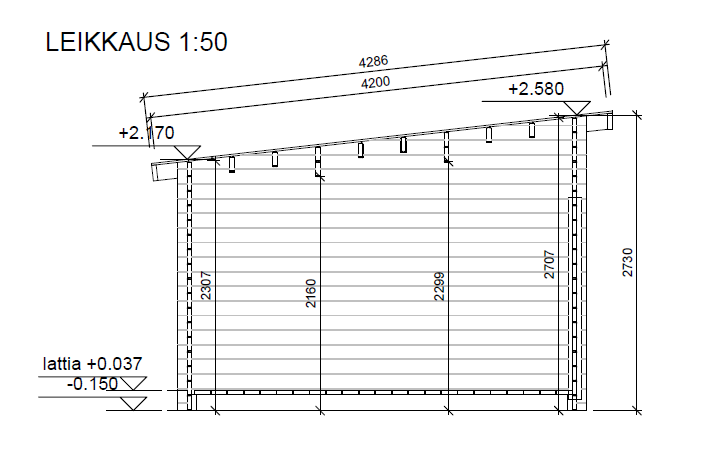 Parilato PS-M+M (10,5m2 + 10,5m2 välikatoksella) kuva 7