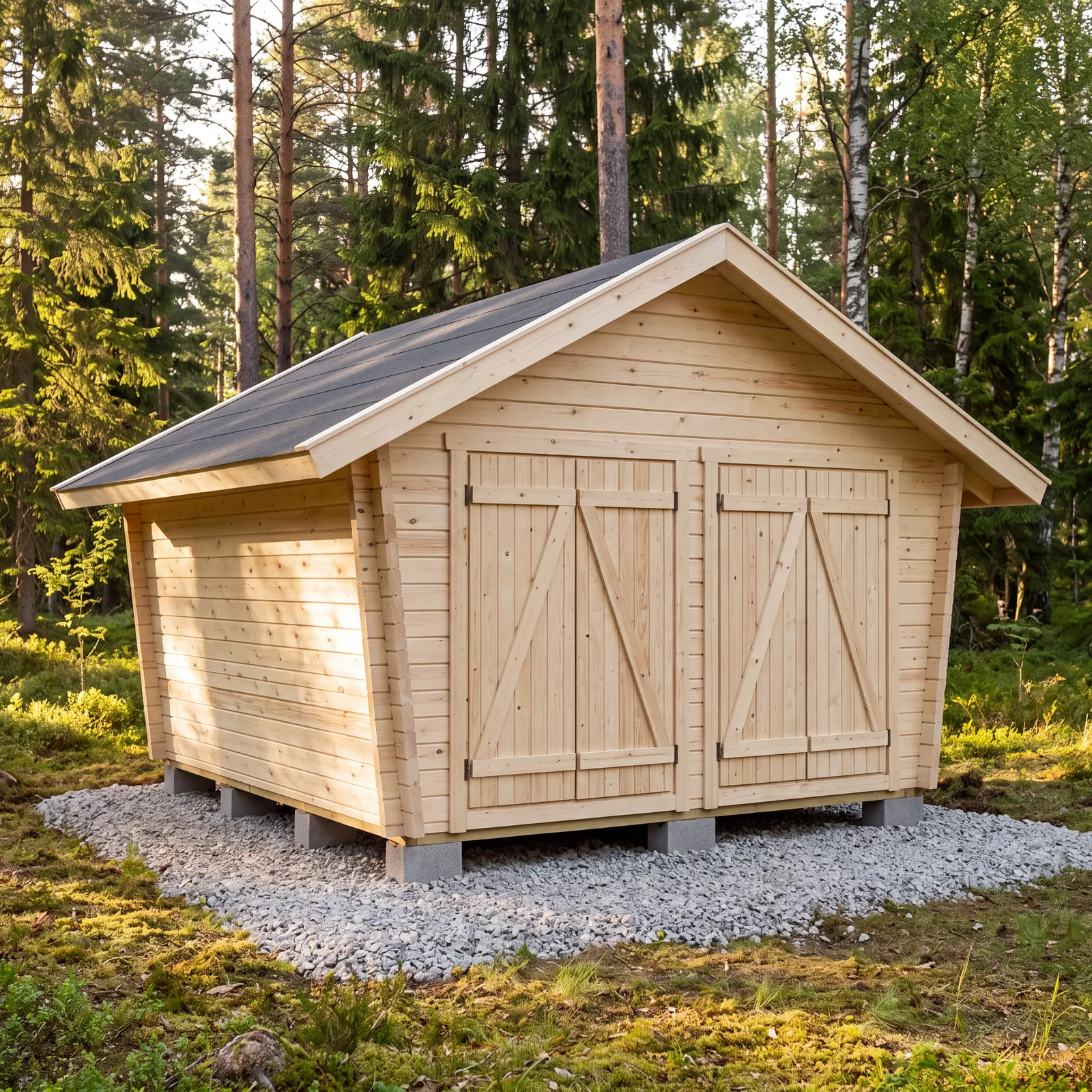 LP Garden U-L (16 m²) Vinoumpiseinäinen pihavarasto