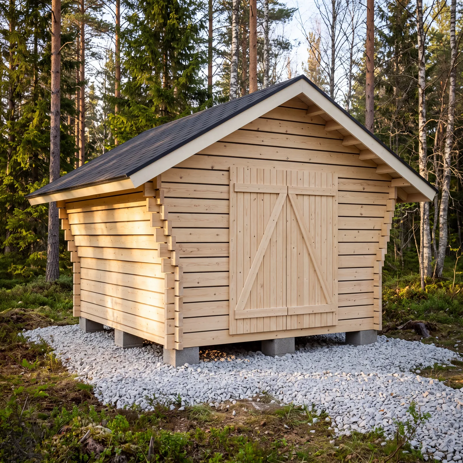 Hirsilato R-M (10m²) Rakomallinen Pihavarasto
