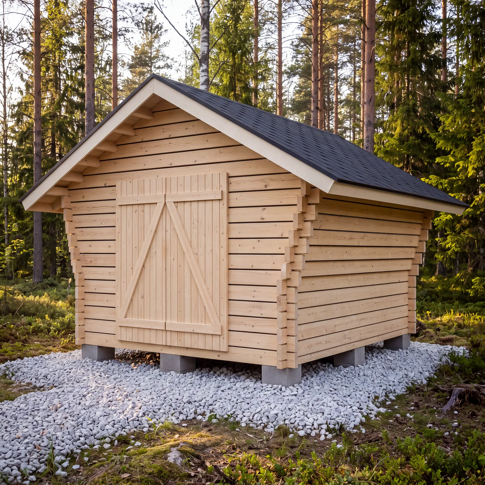 Hirsilato R-M (10m²) Rakomallinen Pihavarasto kuva 2