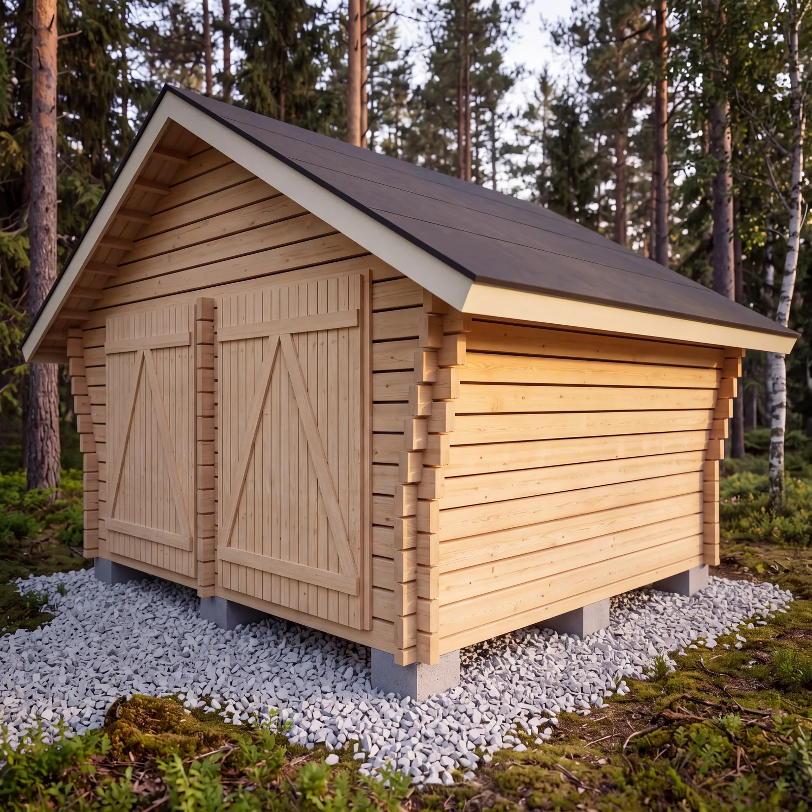 Hirsilato R-L (16m²) Rakomallinen Pihavarasto kuva 2