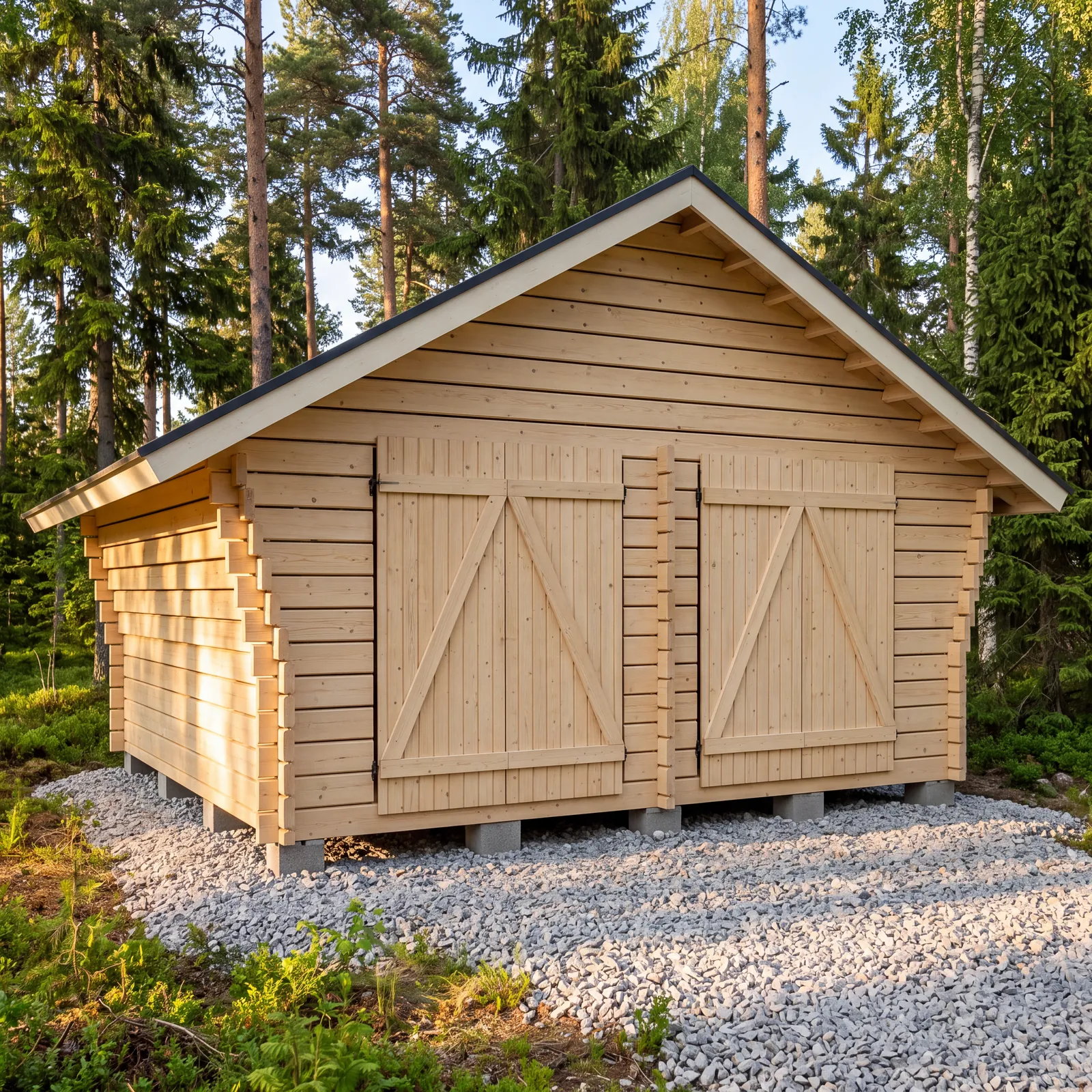 Hirsilato R-XL (20m²) Rakomallinen Pihavarasto