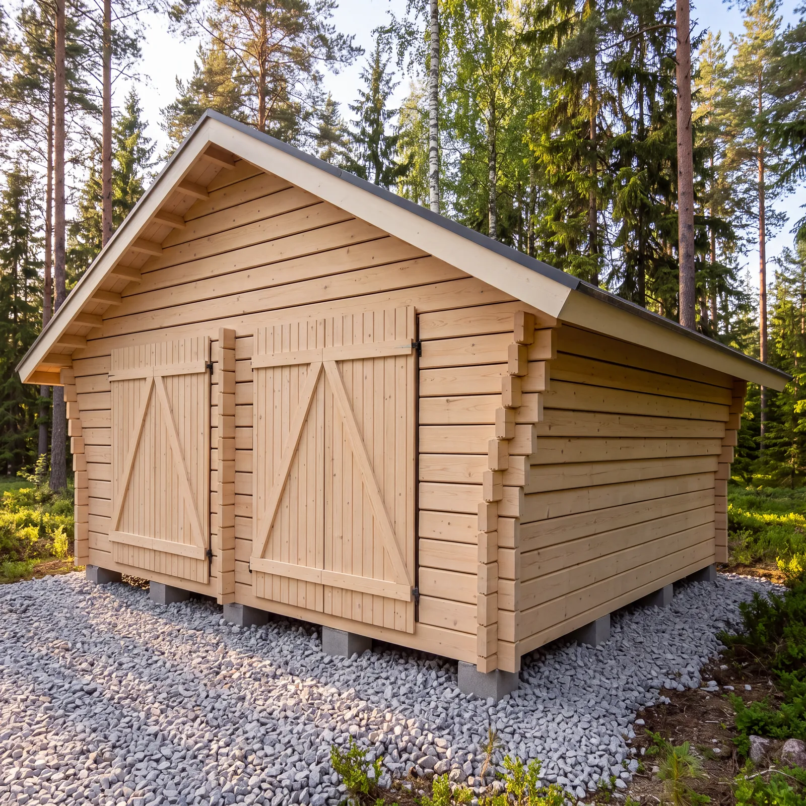 Hirsilato R-XL (20m²) Rakomallinen Pihavarasto kuva 2