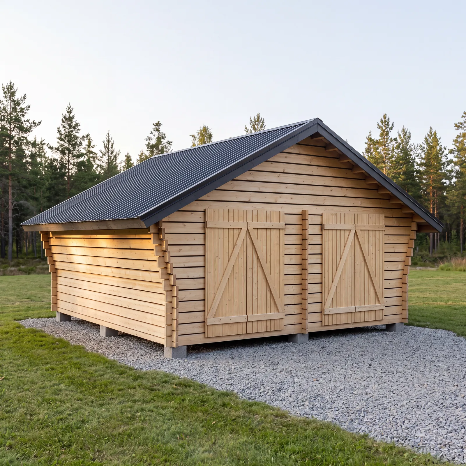 Hirsilato R-XXL (25m²) Rakomallinen Pihavarasto