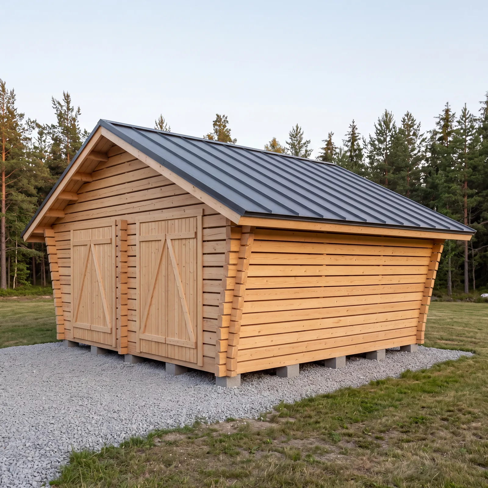 Hirsilato R-XXL (25m²) Rakomallinen Pihavarasto kuva 2