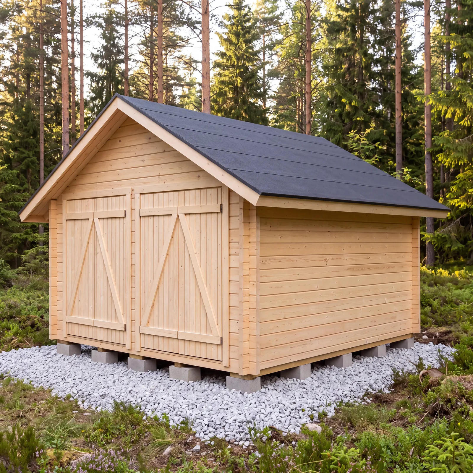 LP Garden S-L (16,4 m²) Suoraseinäinen pihavarasto kuva 2