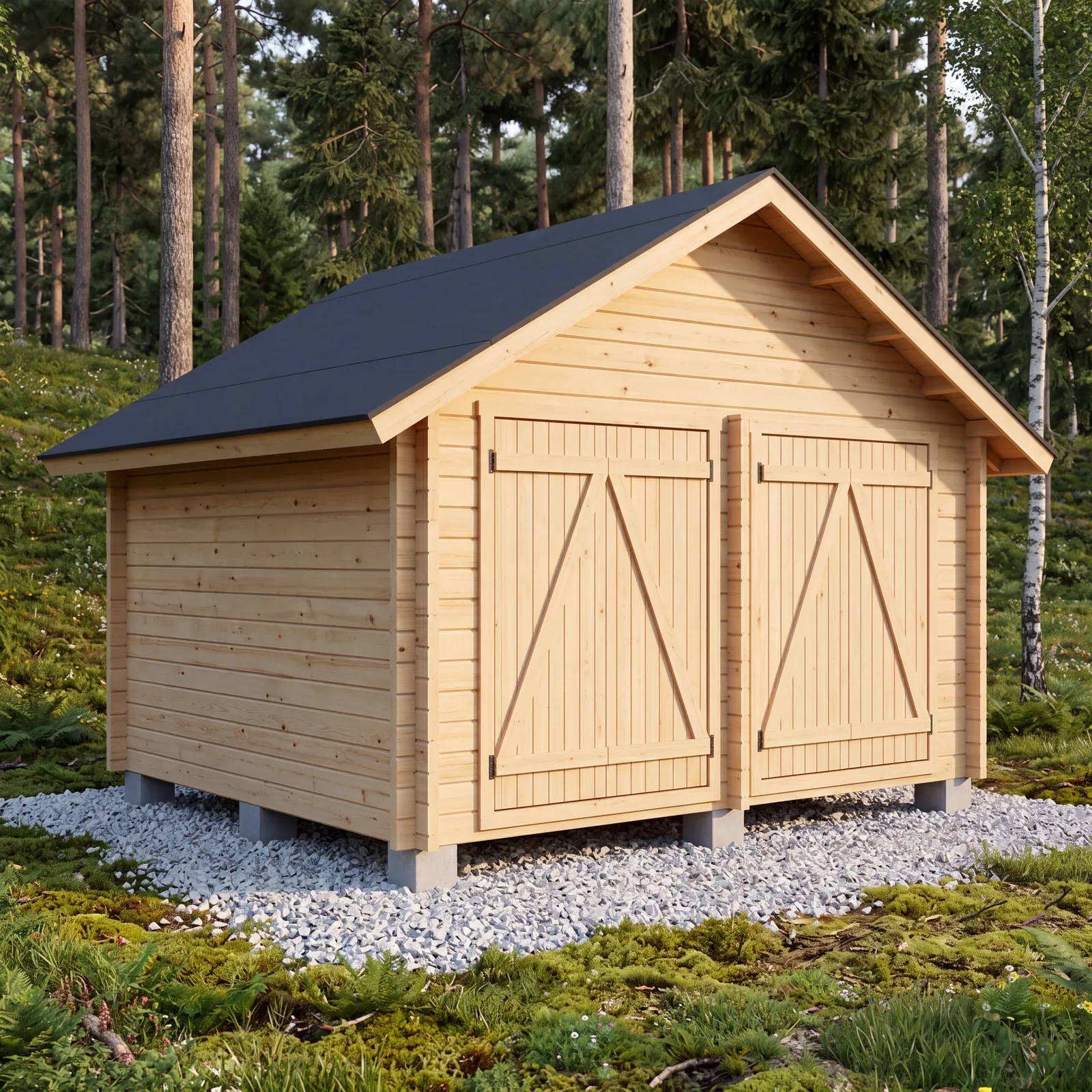 LP Garden S-XL (20 m²) Suoraseinäinen pihavarasto