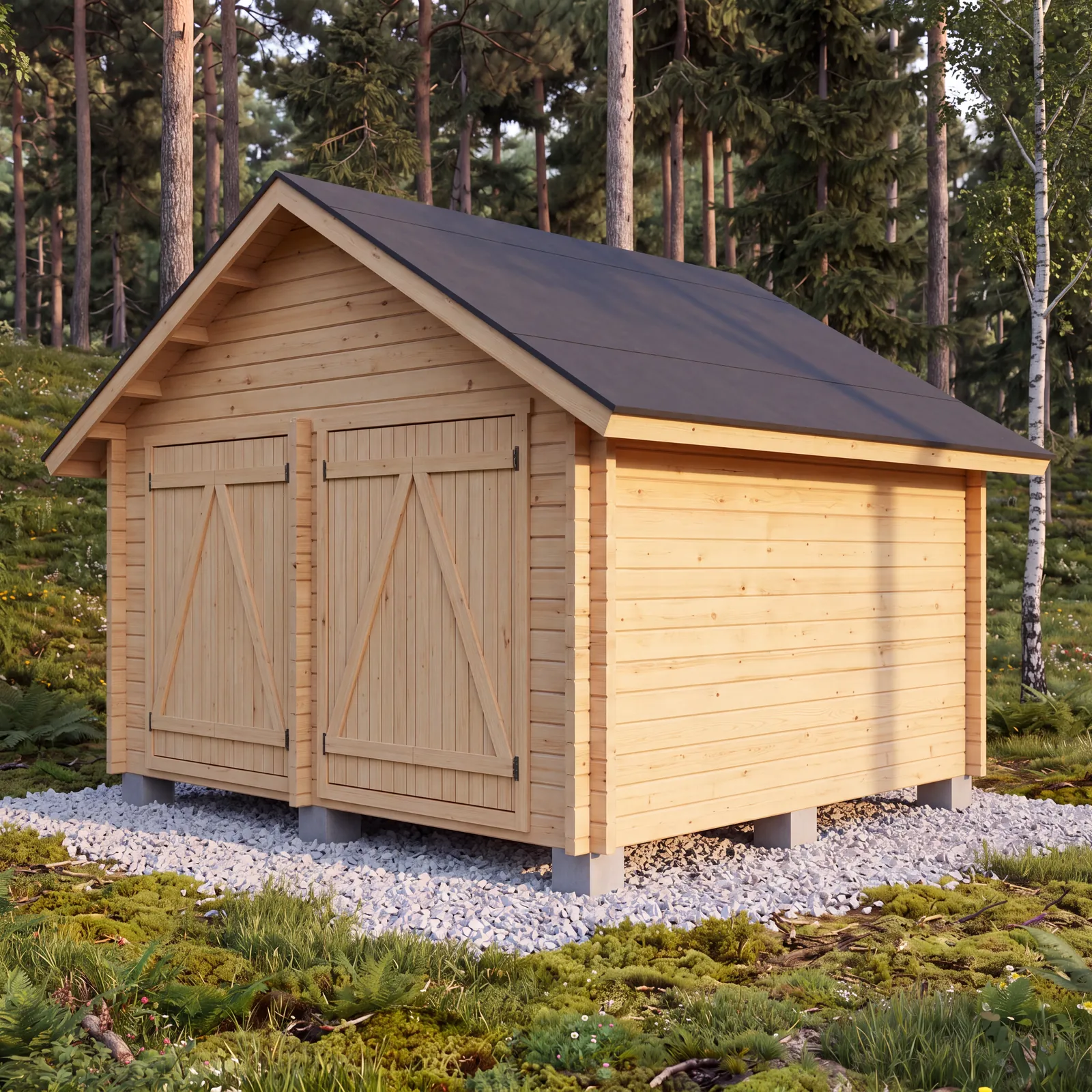 LP Garden S-XL (20 m²) Suoraseinäinen pihavarasto kuva 2