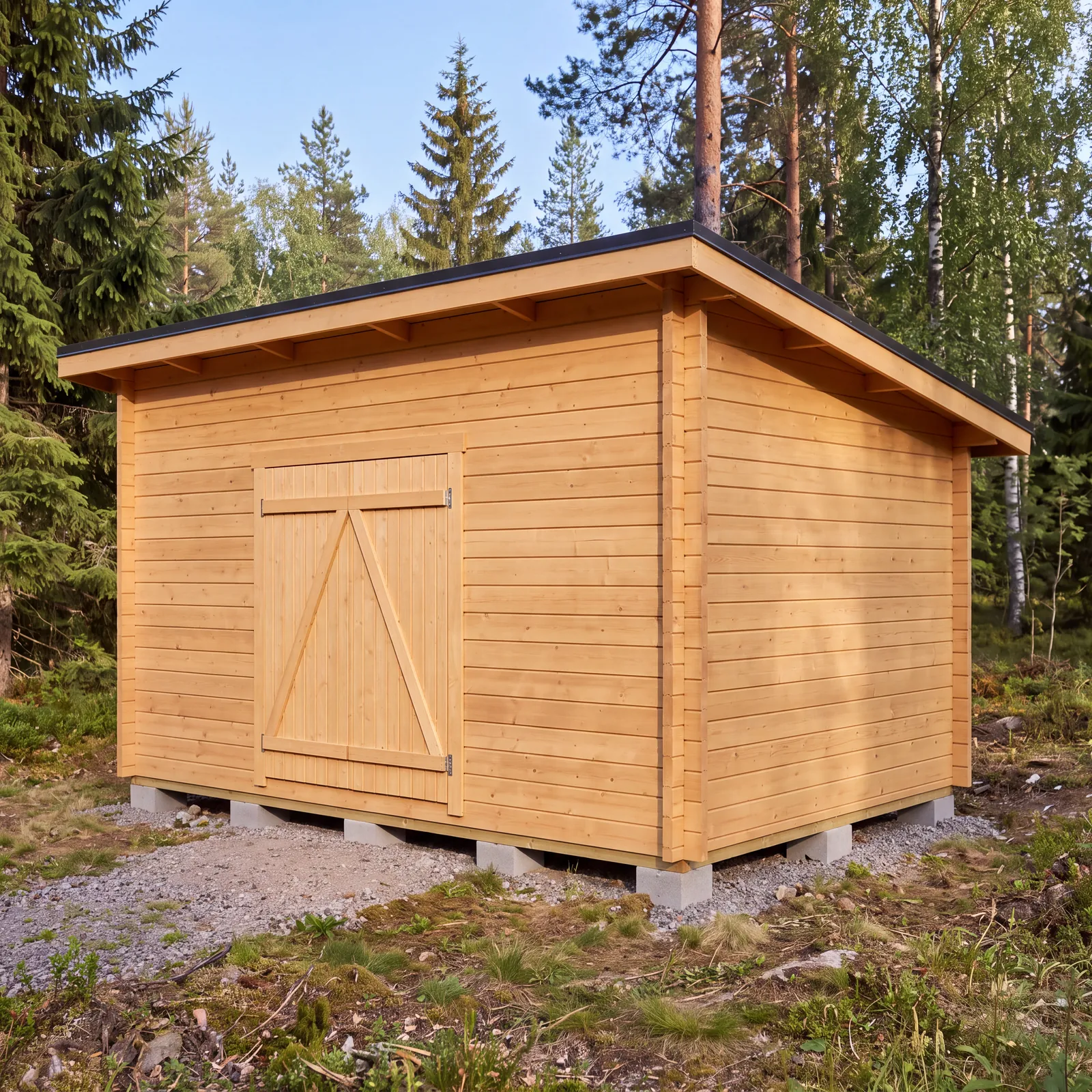 Hirsilato P-M (10m²) Pulpettikatto Pihavarasto kuva 2