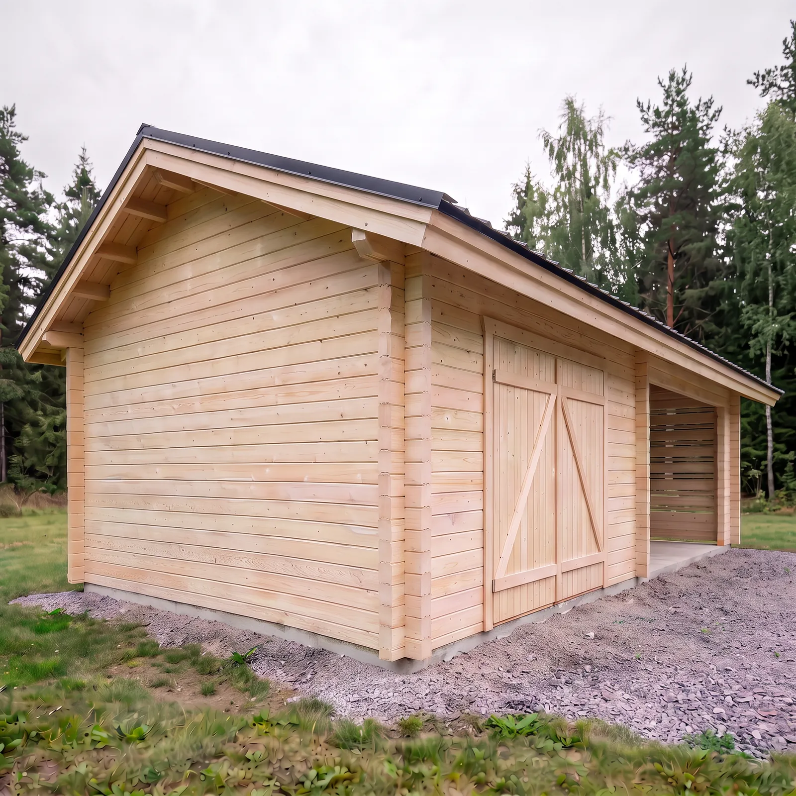 Autotalli + Katos AT30KL (53,9 m²) kuva 2