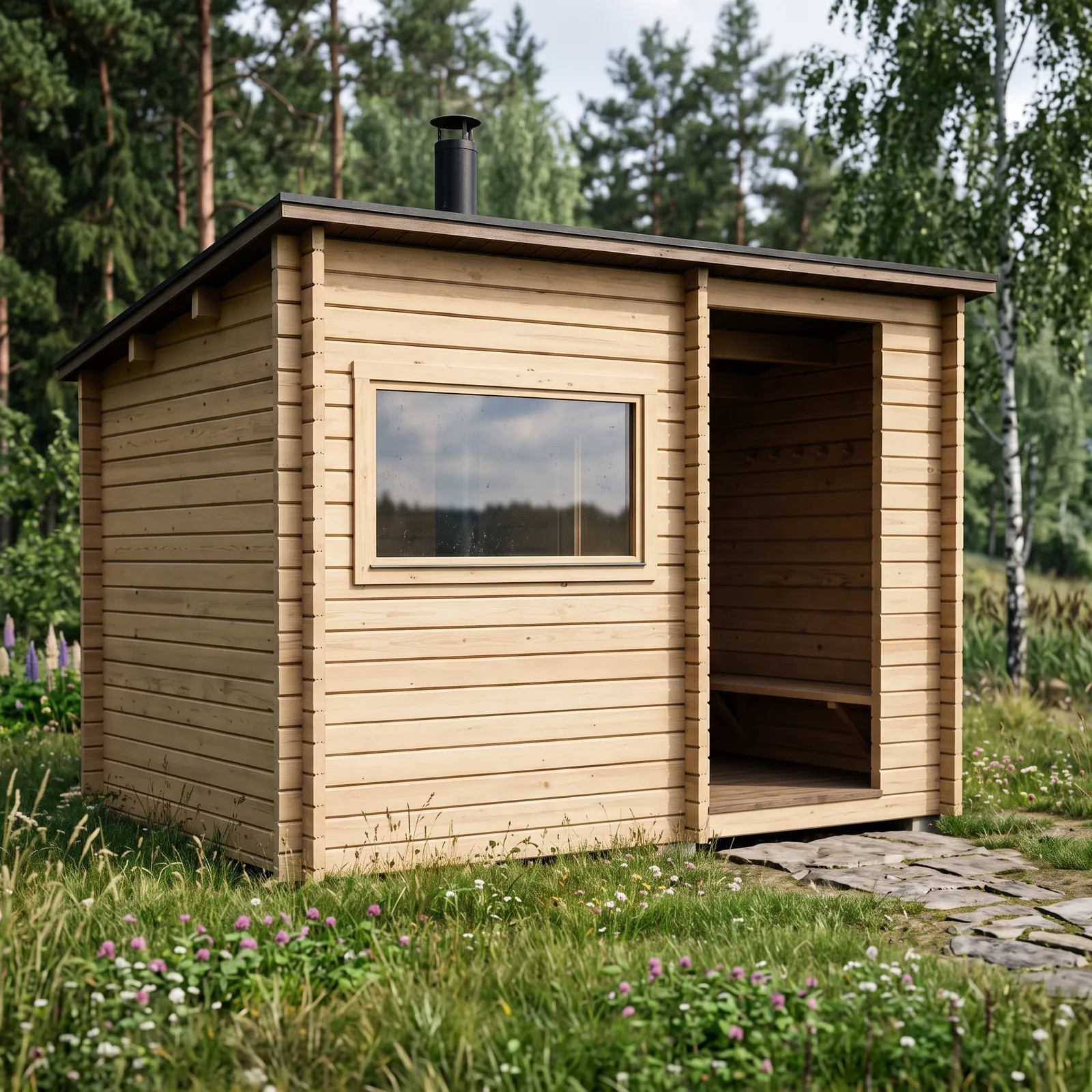 Sauna, Kuutio Plus - Katoksella kuva 2