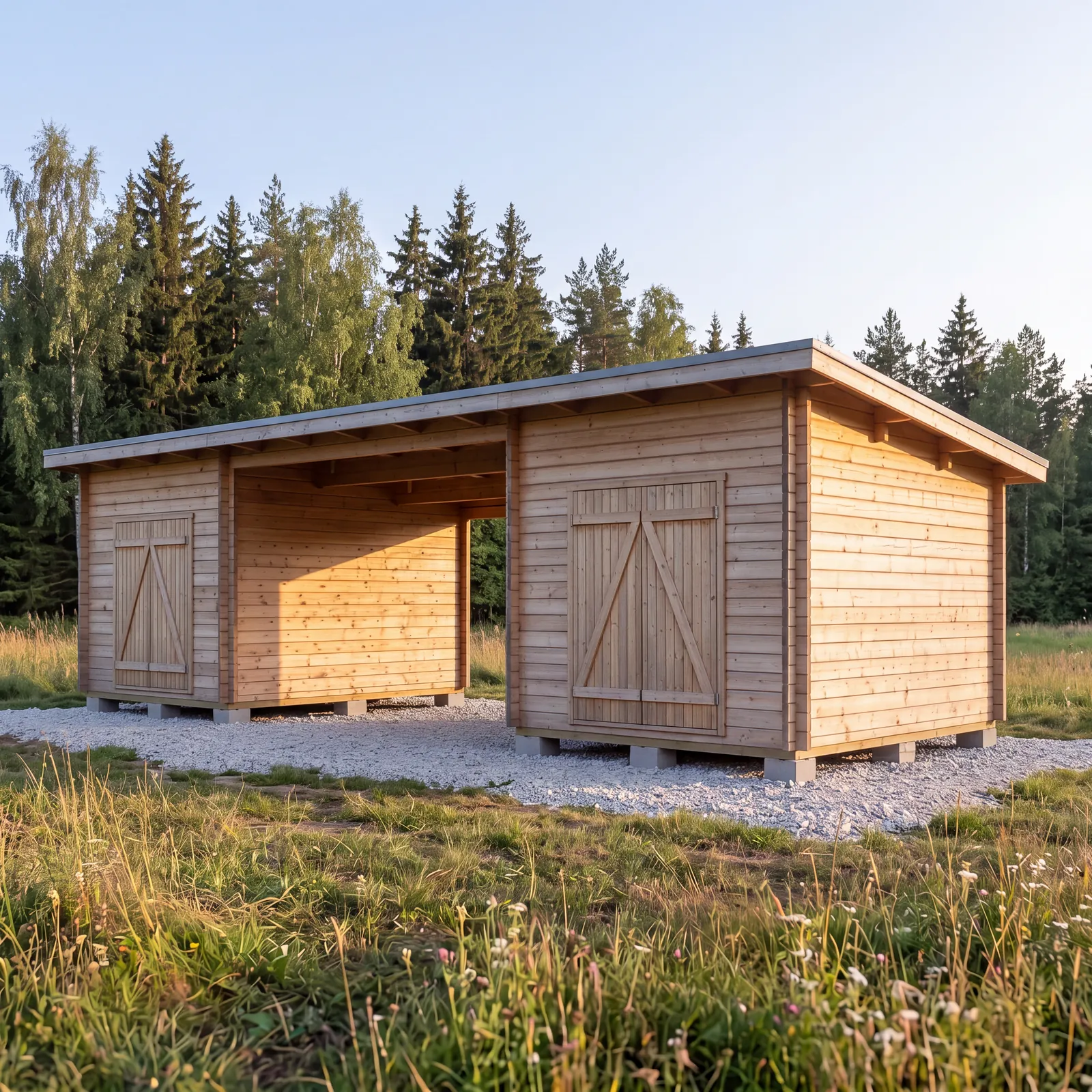 Parilato PS-M+M (10,5m2 + 10,5m2 välikatoksella) kuva 2