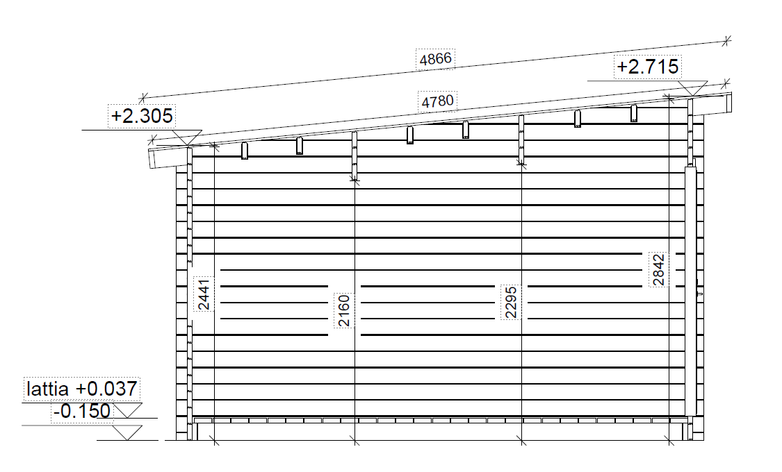 PS-XLA (19,3 m²) pihavarasto autotallin ovella kuva 3