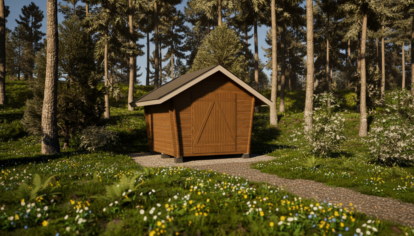 LP Garden U-S (6,3 m²) Vinoumpiseinäinen pihavarasto kuva 3