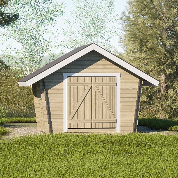 LP Garden U-S (6,3 m²) Vinoumpiseinäinen pihavarasto kuva 4