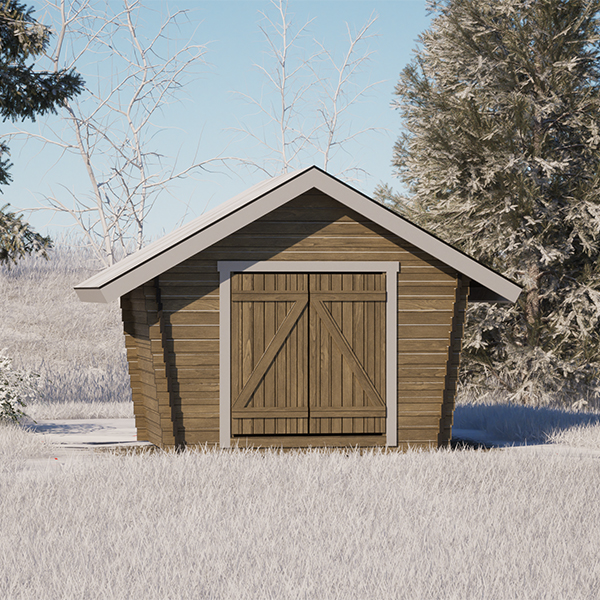 LP Garden U-S (6,3 m²) Vinoumpiseinäinen pihavarasto kuva 5