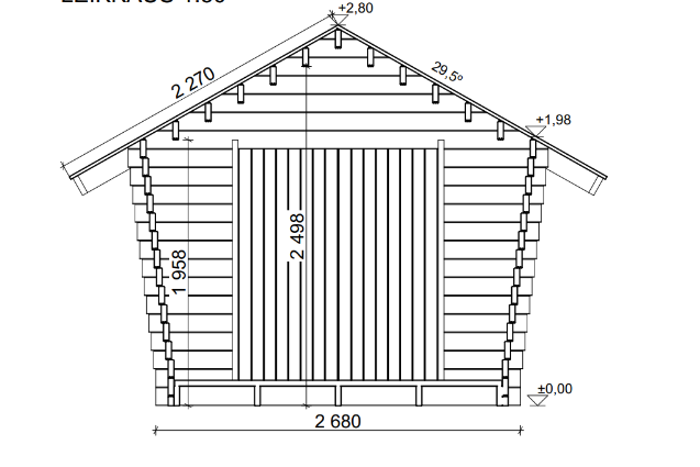 LP Garden U-S (6,3 m²) Vinoumpiseinäinen pihavarasto kuva 8