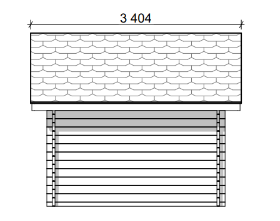 LP Garden U-S (6,3 m²) Vinoumpiseinäinen pihavarasto kuva 9