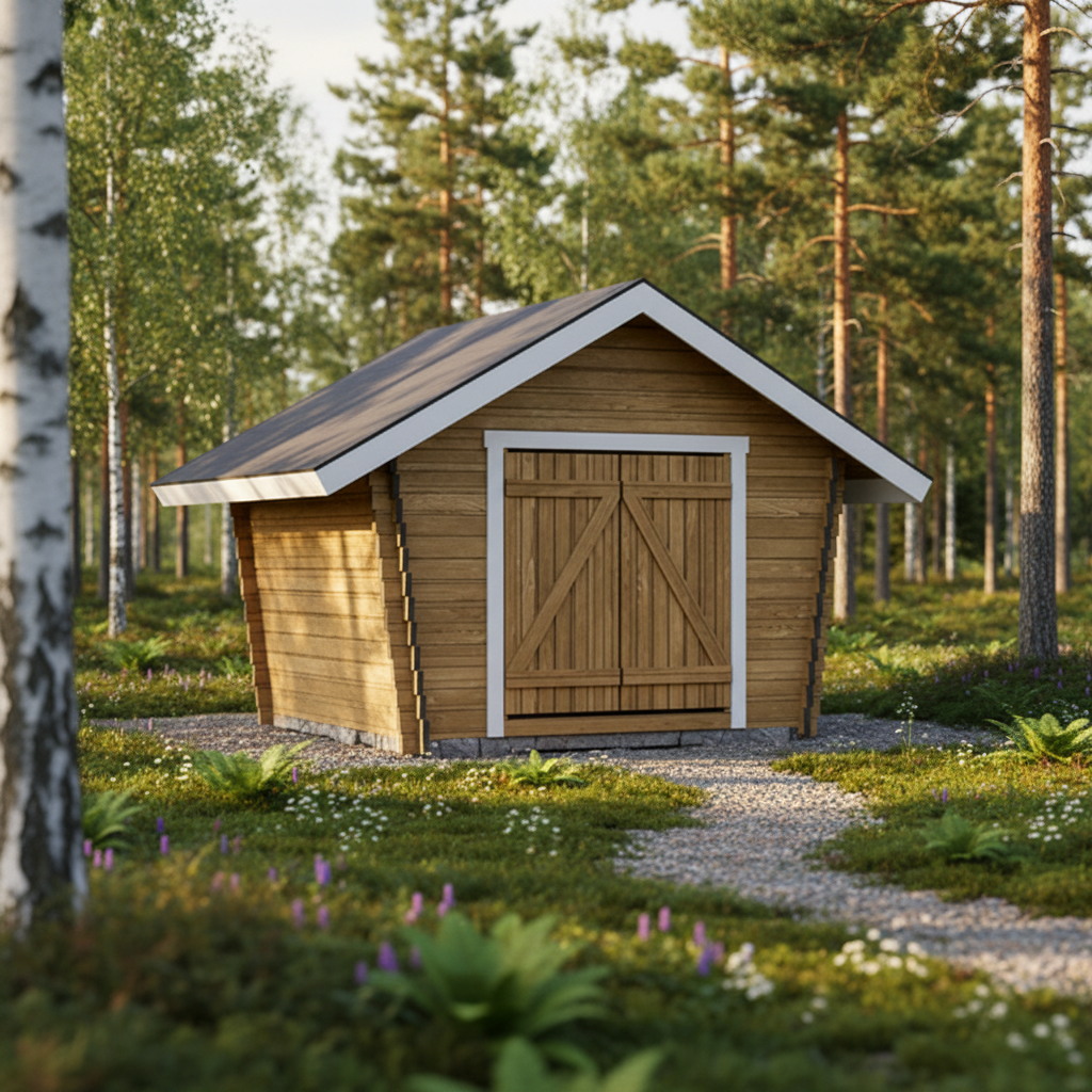 LP Garden U-S (6,3 m²) Vinoumpiseinäinen pihavarasto kuva 11