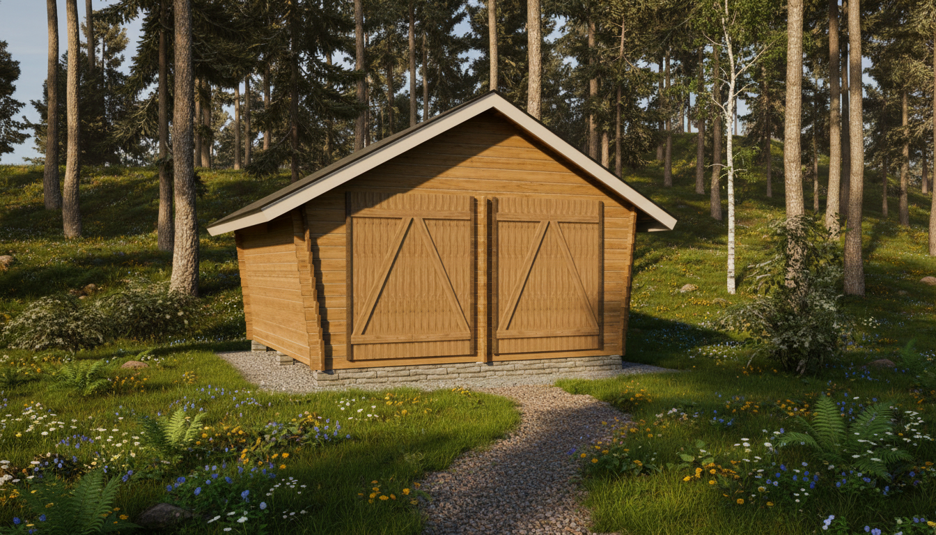 LP Garden U-L (16 m²) Vinoumpiseinäinen pihavarasto kuva 3