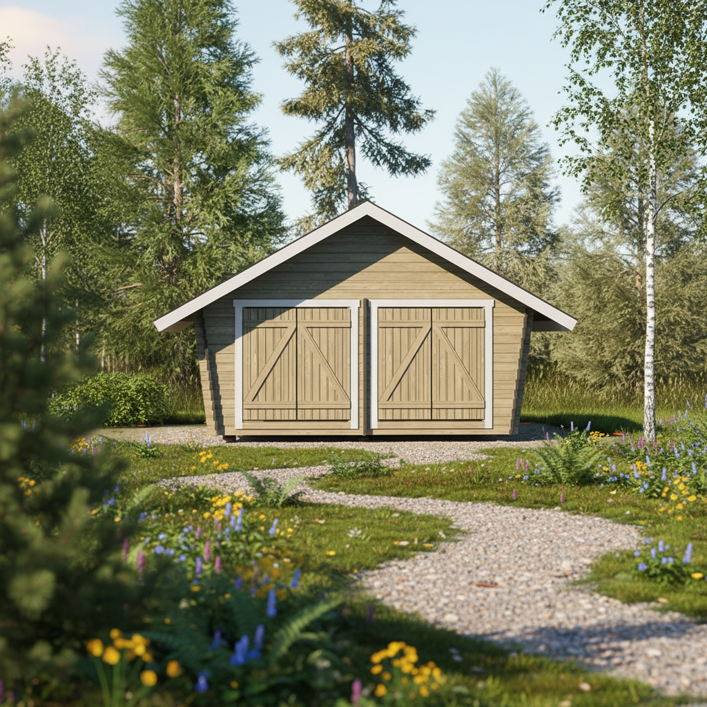 LP Garden U-L (16 m²) Vinoumpiseinäinen pihavarasto kuva 4