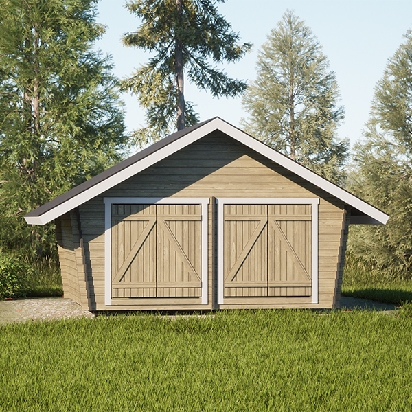 LP Garden U-L (16 m²) Vinoumpiseinäinen pihavarasto kuva 6