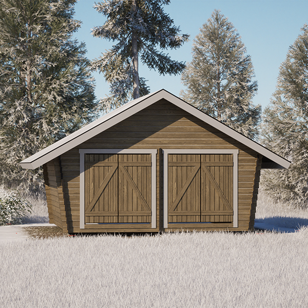 LP Garden U-L (16 m²) Vinoumpiseinäinen pihavarasto kuva 7