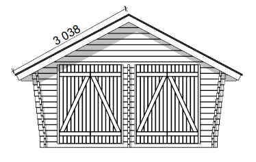 LP Garden U-L (16 m²) Vinoumpiseinäinen pihavarasto kuva 11