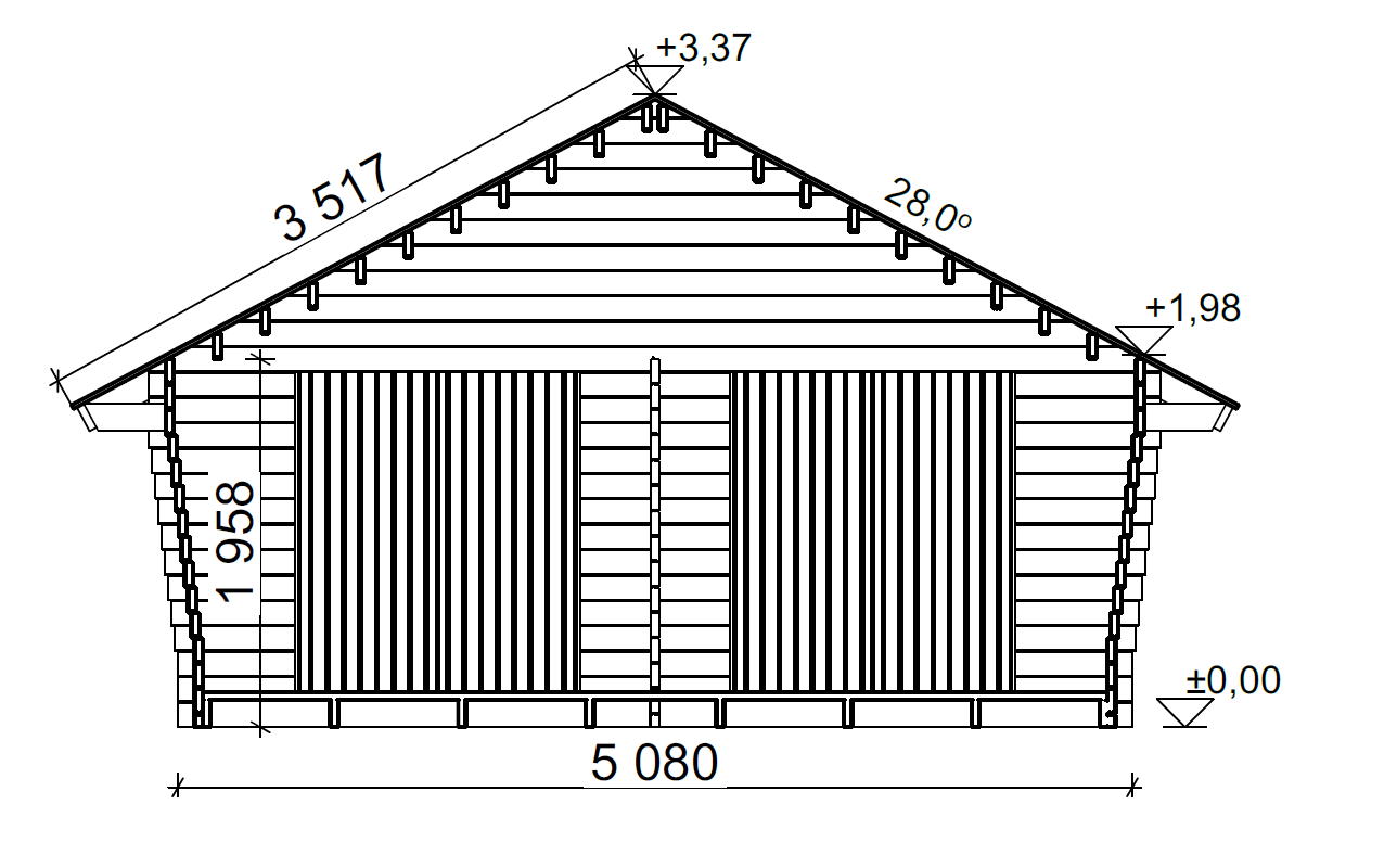 LP Garden U-XXL (25 m²) Vinoumpiseinäinen pihavarasto kuva 6