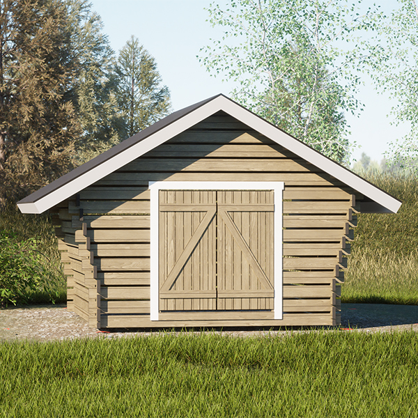 Hirsilato R-M (10m²) Rakomallinen Pihavarasto kuva 4