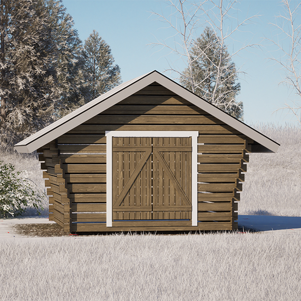 Hirsilato R-M (10m²) Rakomallinen Pihavarasto kuva 7