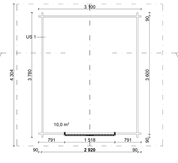 Hirsilato R-M (10m²) Rakomallinen Pihavarasto kuva 9