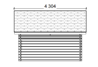 Hirsilato R-M (10m²) Rakomallinen Pihavarasto kuva 10
