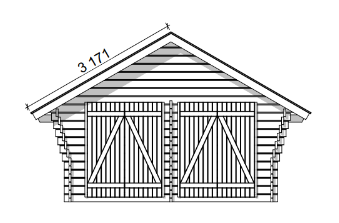 Hirsilato R-L (16m²) Rakomallinen Pihavarasto kuva 5