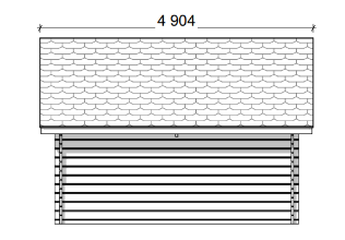 Hirsilato R-L (16m²) Rakomallinen Pihavarasto kuva 7