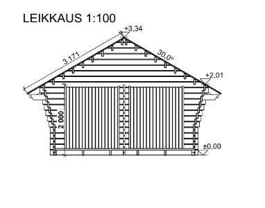 Hirsilato R-L (16m²) Rakomallinen Pihavarasto kuva 8