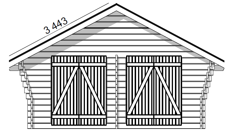 Hirsilato R-XL (20m²) Rakomallinen Pihavarasto kuva 7