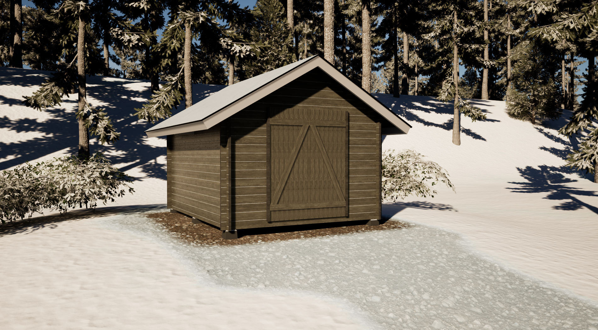 LP Garden S-M (10,5 m²) Suoraseinäinen pihavarasto kuva 7