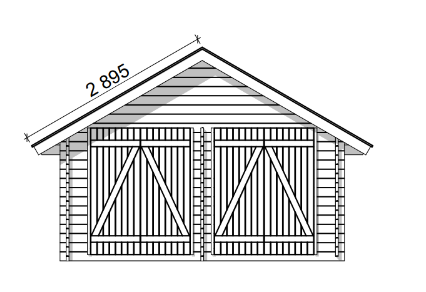 LP Garden S-L (16,4 m²) Suoraseinäinen pihavarasto kuva 4