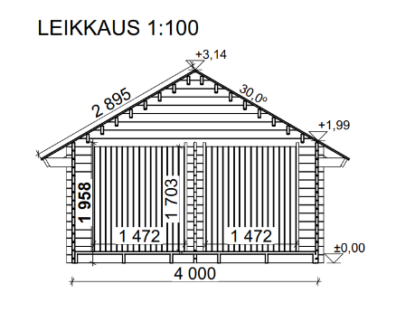 LP Garden S-L (16,4 m²) Suoraseinäinen pihavarasto kuva 9