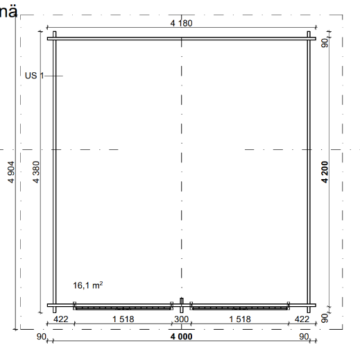 LP Garden S-L (16,4 m²) Suoraseinäinen pihavarasto kuva 11
